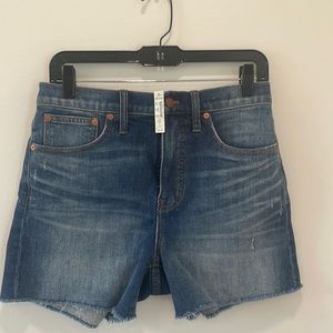 Madewell high rise denim shorts nwt size 27